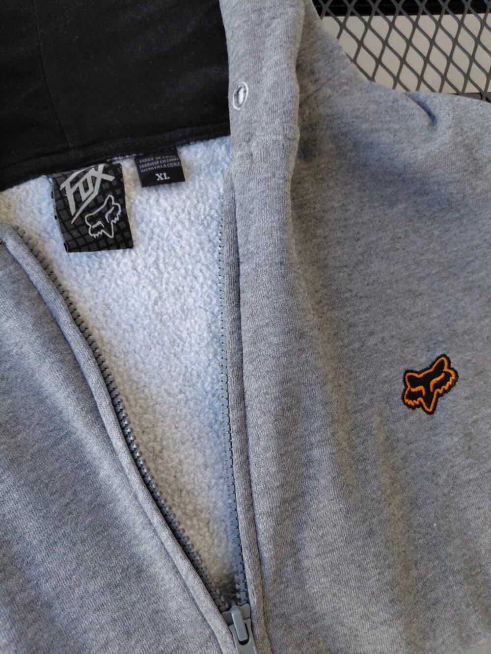 Fox Racing Zip Up Hoodie Black Orange Logo Men’s XL Moto Motocross Streetwear - Picture 2 of 7